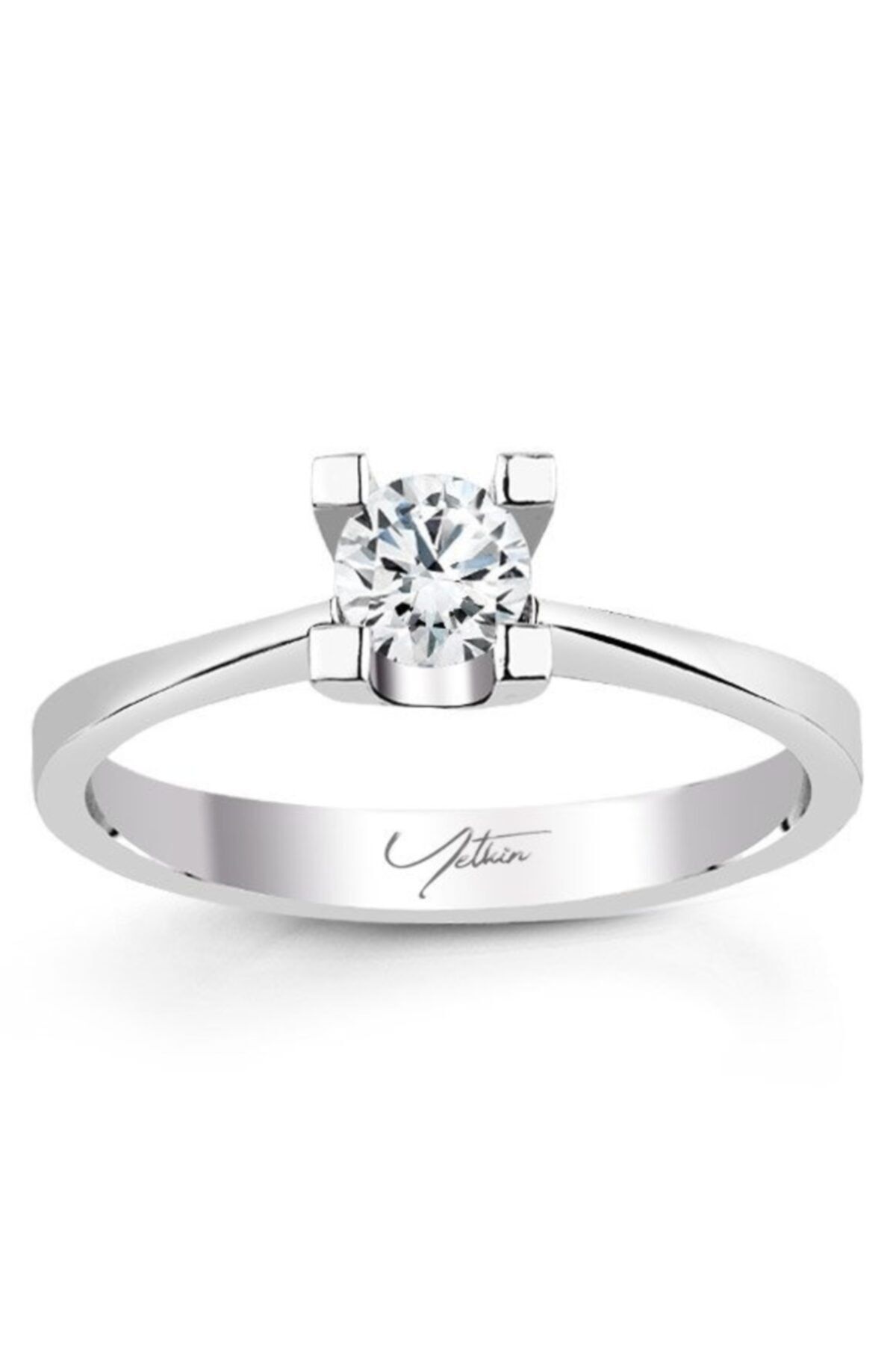 Yetkin Diamond 0.30 Karat Pırlanta Tektaş Yüzük F-sı 14k