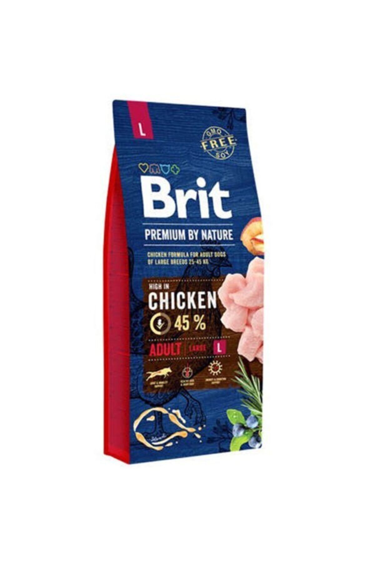 Brit Premium By Nature Büyük Irk Tavuklu Köpek Maması 15 Kg