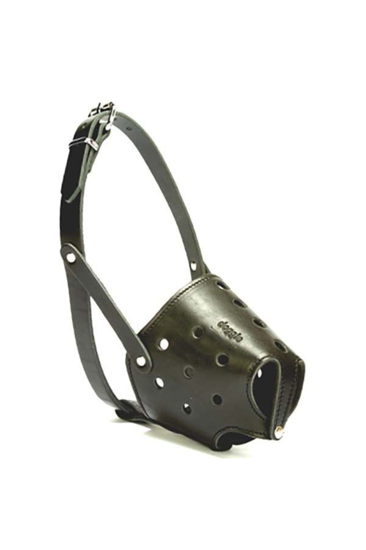 Doggie Kısa Burun Koruma Deri Köpek Ağızlık Xlarge Siyah 2x60-65 Cm