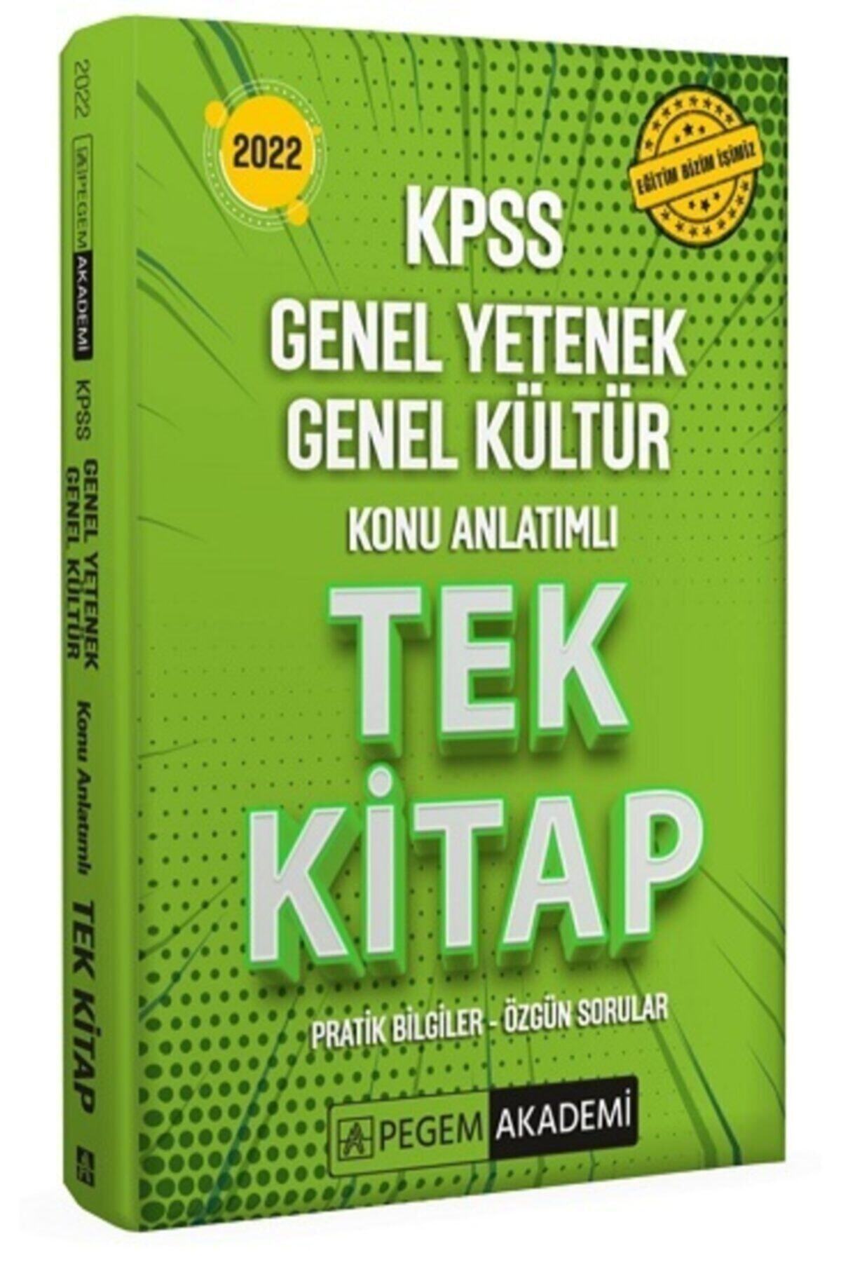 Pegem Akademi Yayıncılık Pegem Akademi 2022 Kpss Genel Yetenek Genel Kültür Konu Anlatımlı Tek Kitap