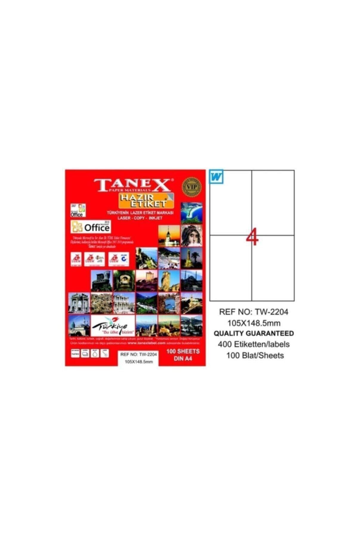 Tanex Beyaz Sevkiyat Ve Lojistik Etiketi 105 mm X 148.5 mm 4'lü Tw-2204