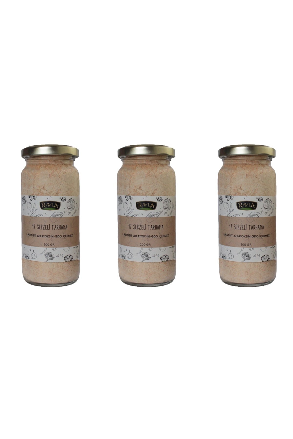 Ravla Enginarlı Prebiyotik ve Probiyotik Tarhana 17 Sebzeli 200 gr x 3adet