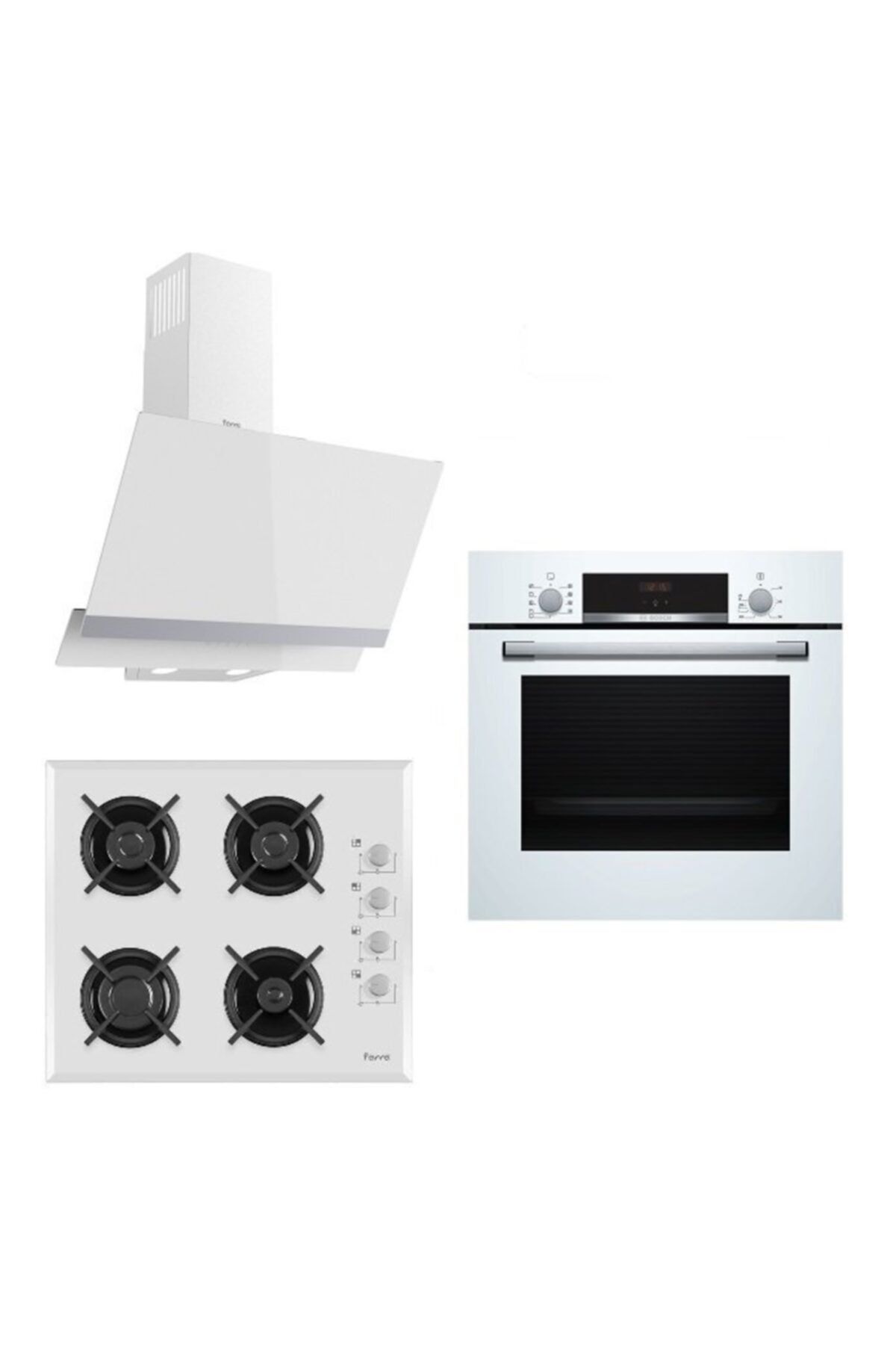 Bosch &ferre Daylight Döküm Ankastre Set150 (hbf514bw0t+b1140ce+d026)
