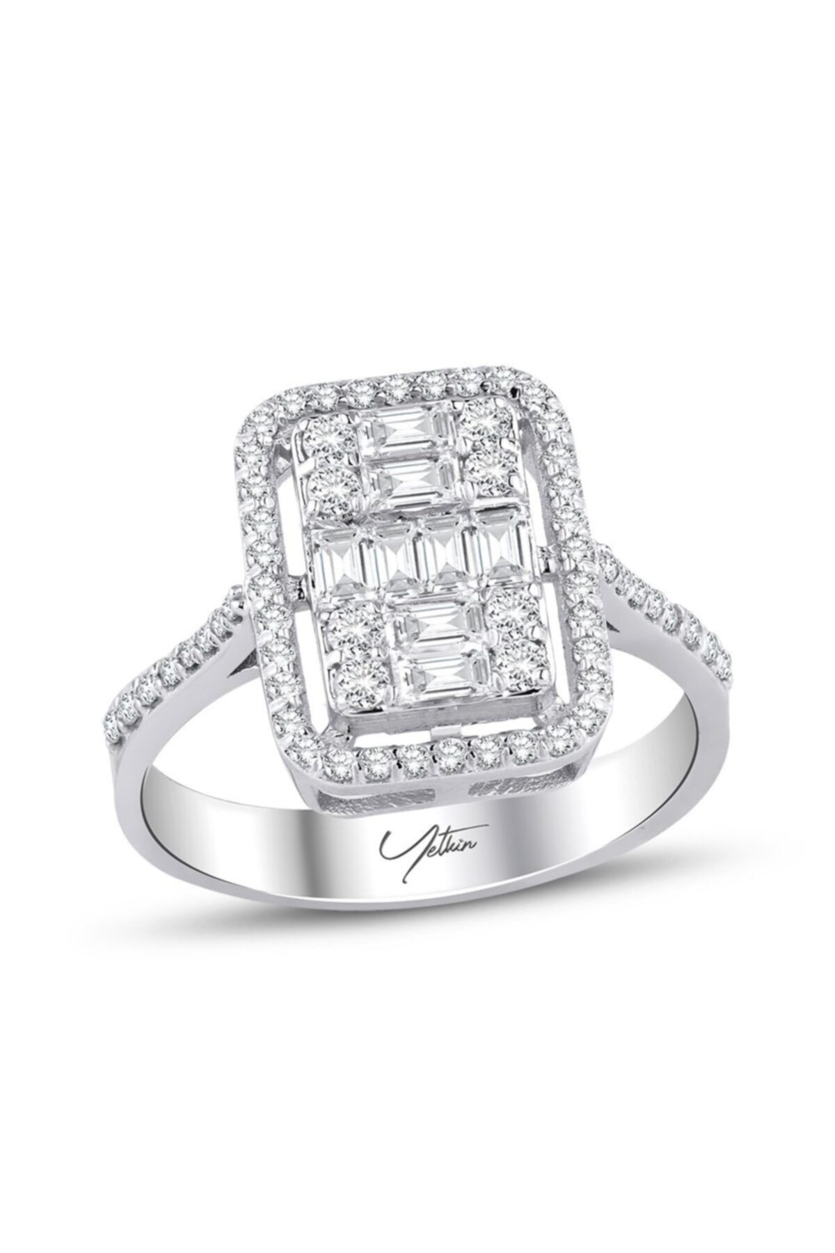 Yetkin Diamond 0.75 Karat Pırlanta Baget Yüzük