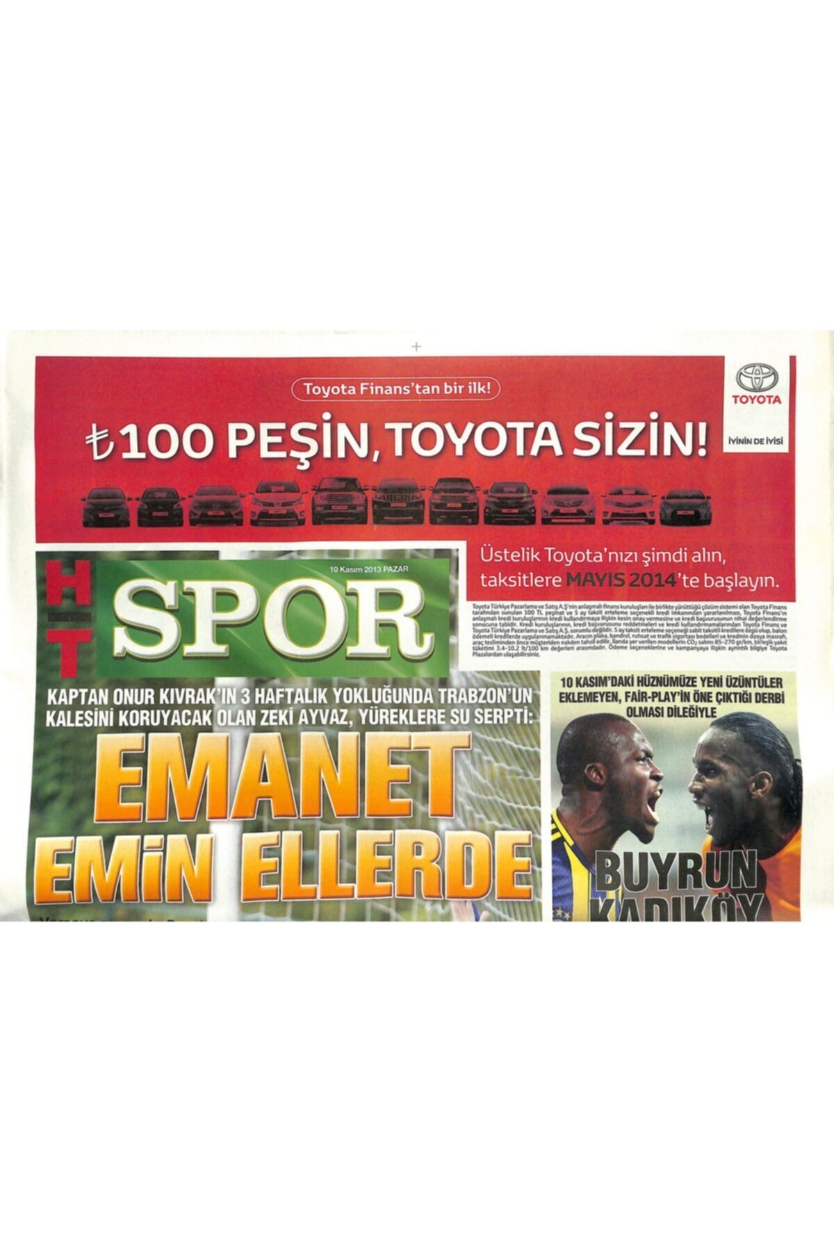 Gökçe Koleksiyon Haber Türk Gazetesi Spor Eki 10 Kasım 2013 - Giresunspor'da Tek Hedef 3 Puan