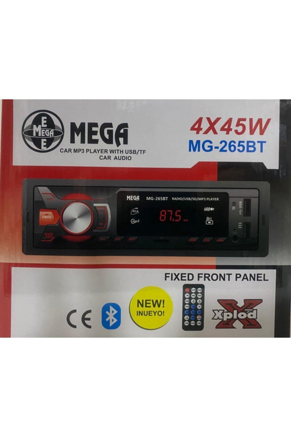 MEGA Mg-265bt 4x45w Çift Usb-sd Kart-bluetooth-fm Radio Oto Mp3 Çalar Teyp