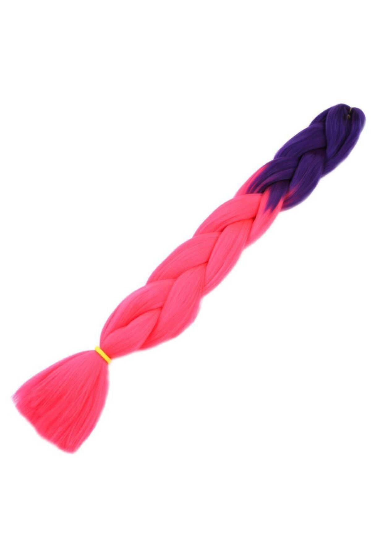 Marpessa Afrika Örgüsü Ve Rasta Için Sentetik Ombreli Saç - Mor / Neon Pembe