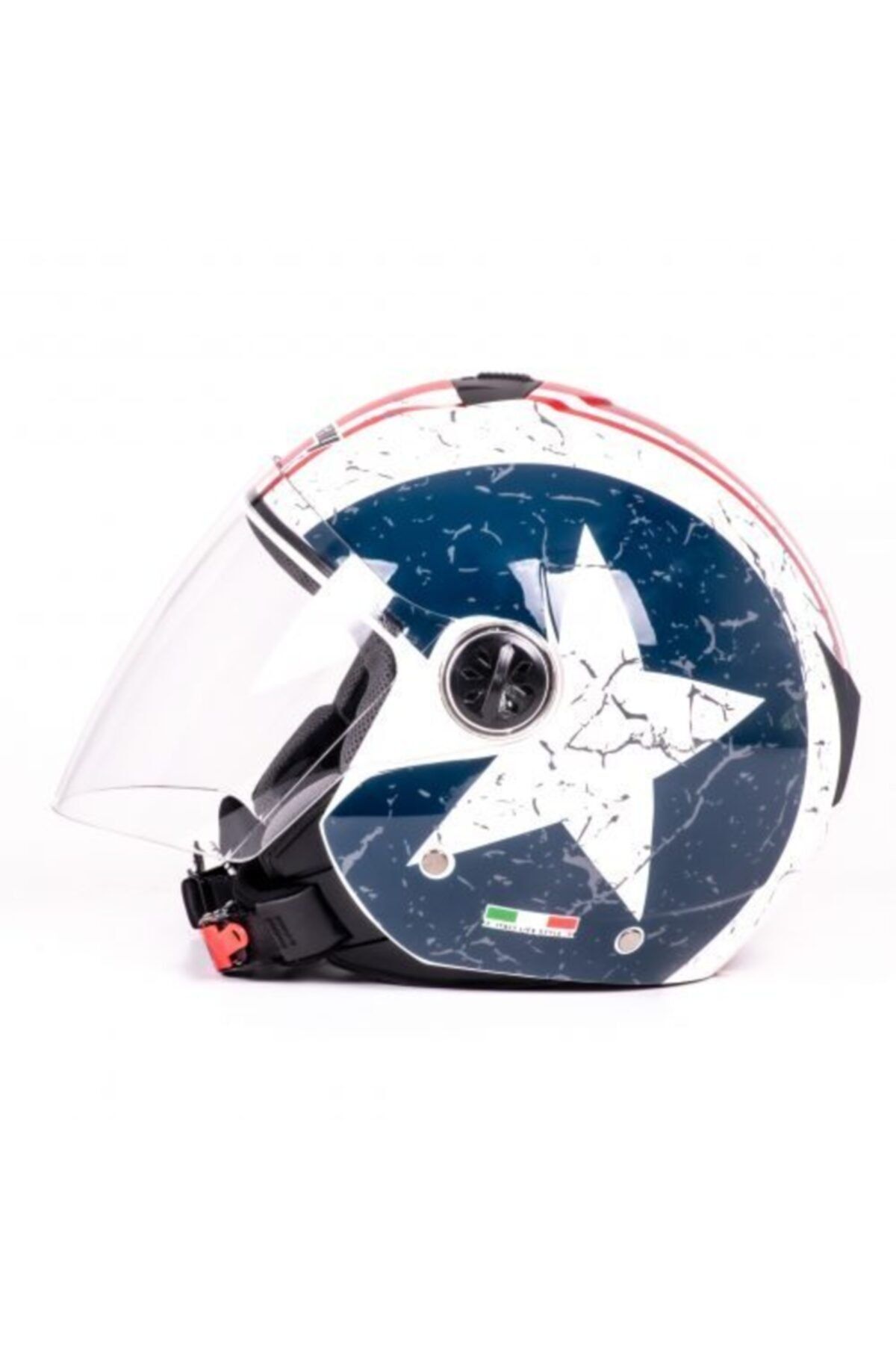 Sway Kask Yarım Kask Red Line Star Şefaf Vizör