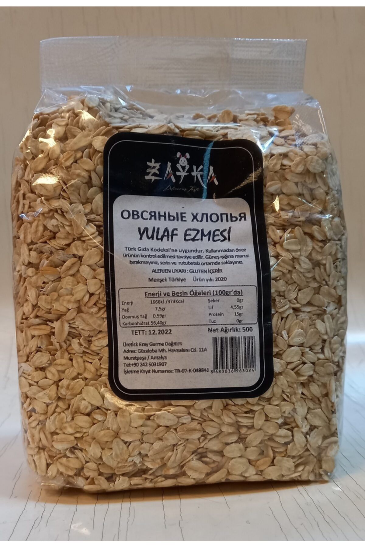 ZAYKA Yulaf Ezmesi 500 gr