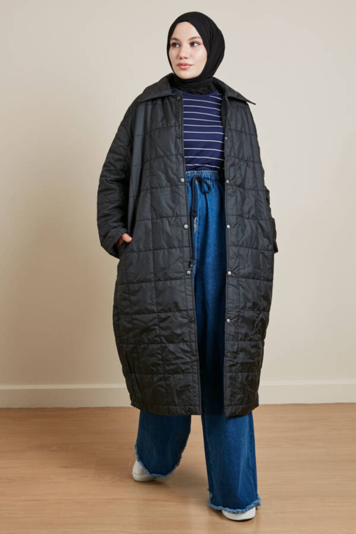 MARKALİSTE Oversize Mont Siyah