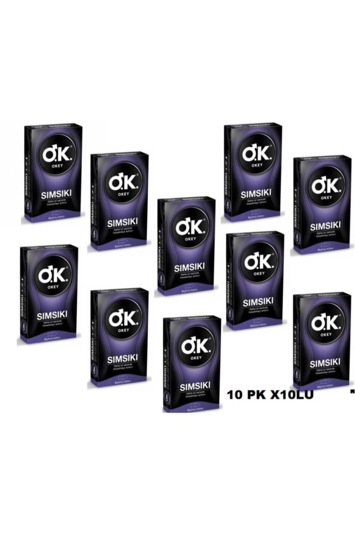 O.K. Bay Temur Tic. Okey Prezervatif Sımsıkı 10'lu 10 Paket