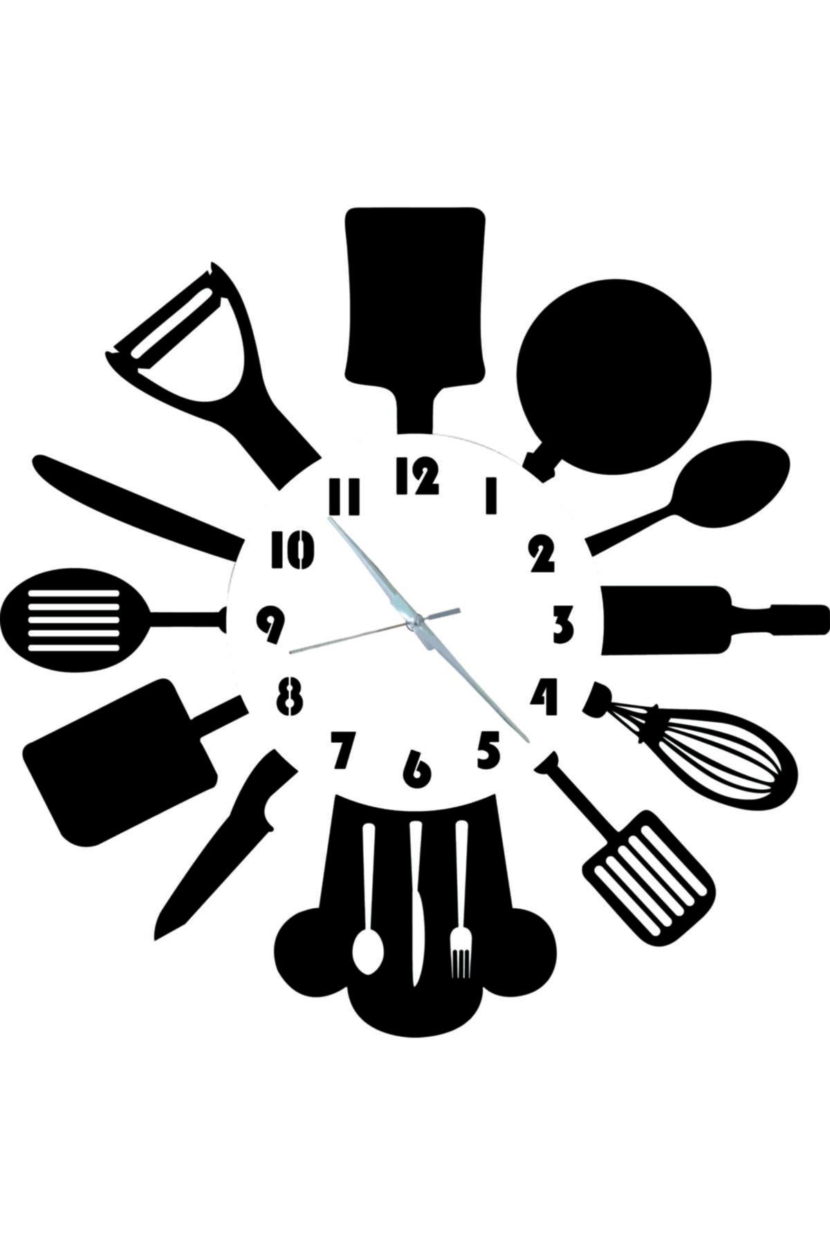 Ne Tasarım Mutfak Gereçleri Temalı Duvar Saati 45cm