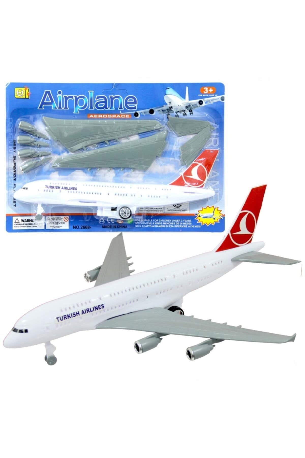 Burnis Toy Tekli Airplane Sürtmeli Uçak 28 Cm. 1