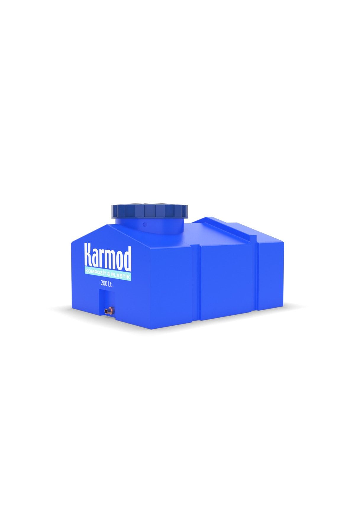 Karmod 200 Litre Polietilen Prizmatik Su Deposu - Mavi