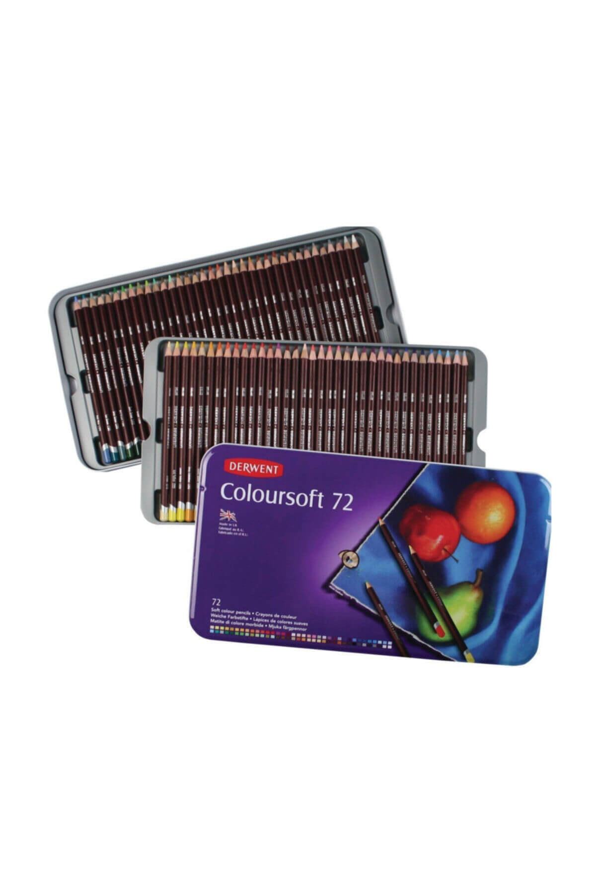 Derwent Coloursoft Pencils Yumuşak Kuruboya Kalemi 72'li Teneke Kutu