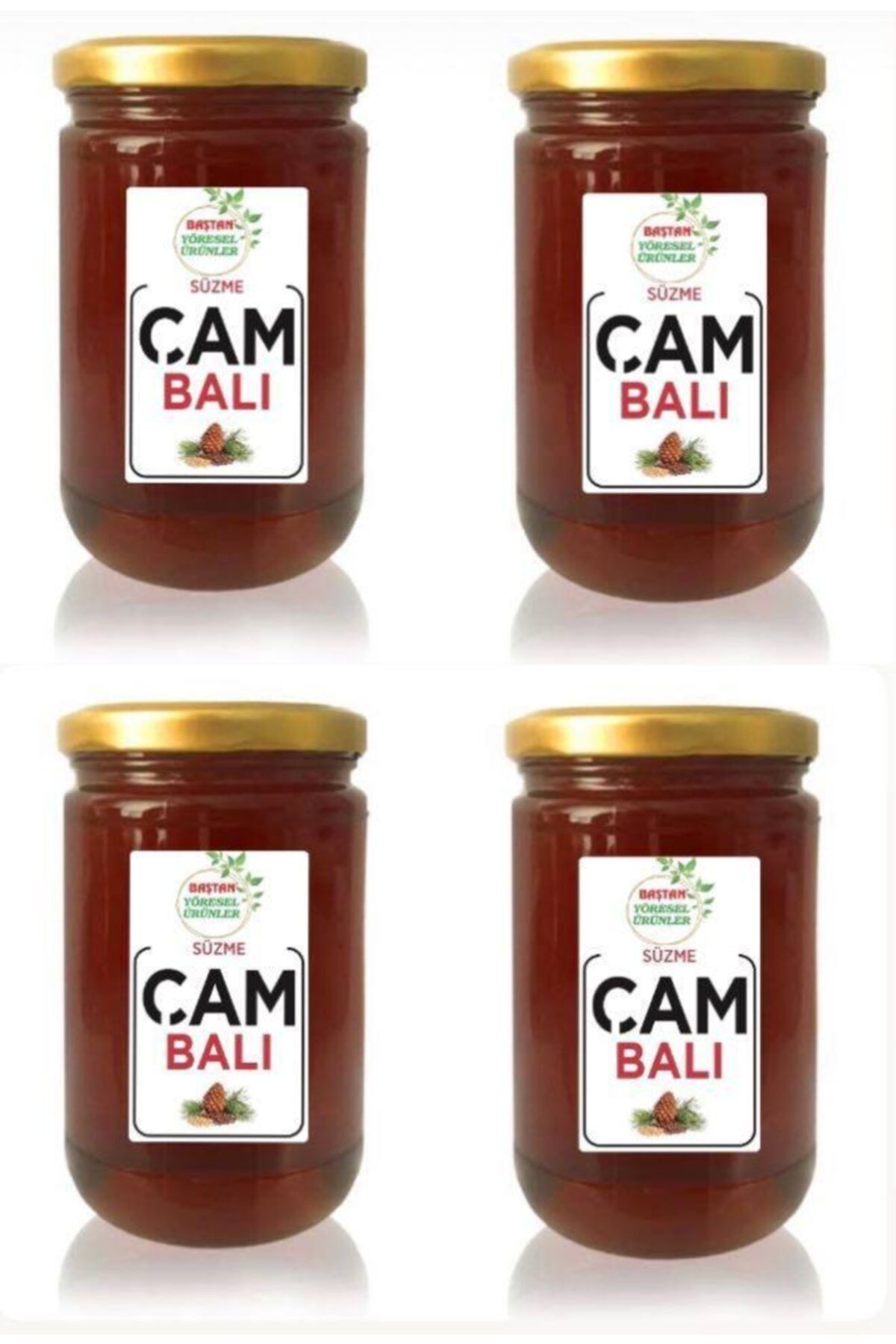 Baştan Yöresel Ürünler 4lü 850 gr Çam Balı