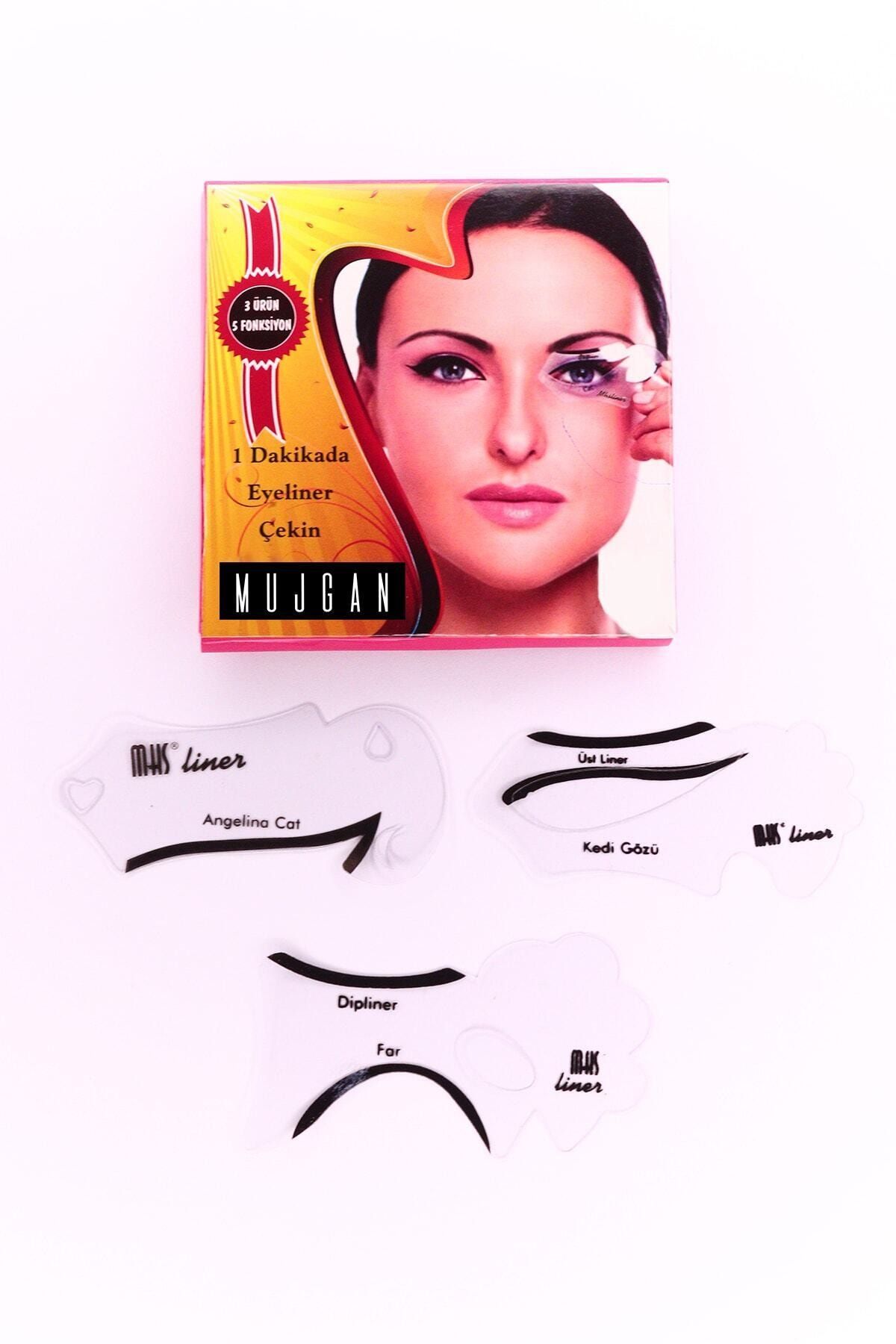 MUJGAN 5 Fonksiyonlu Eyeliner Çekme Şablonu