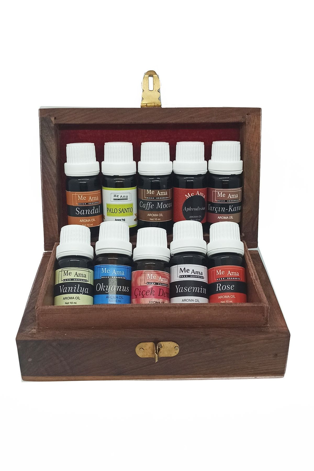 Me Ama Aromatik 10'lu Set Uçucu Yağ Ahşap Kutuda