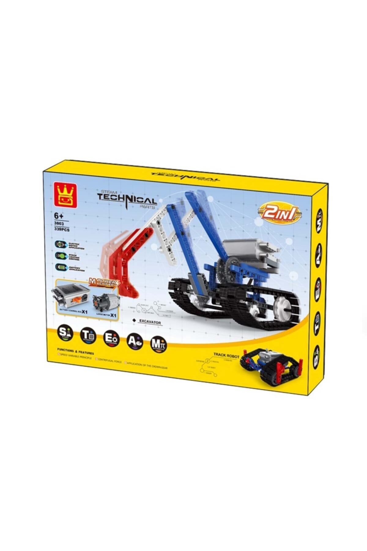 Burnis Toy Tekli Wange Robot Ekskavatör 339 Parça 1