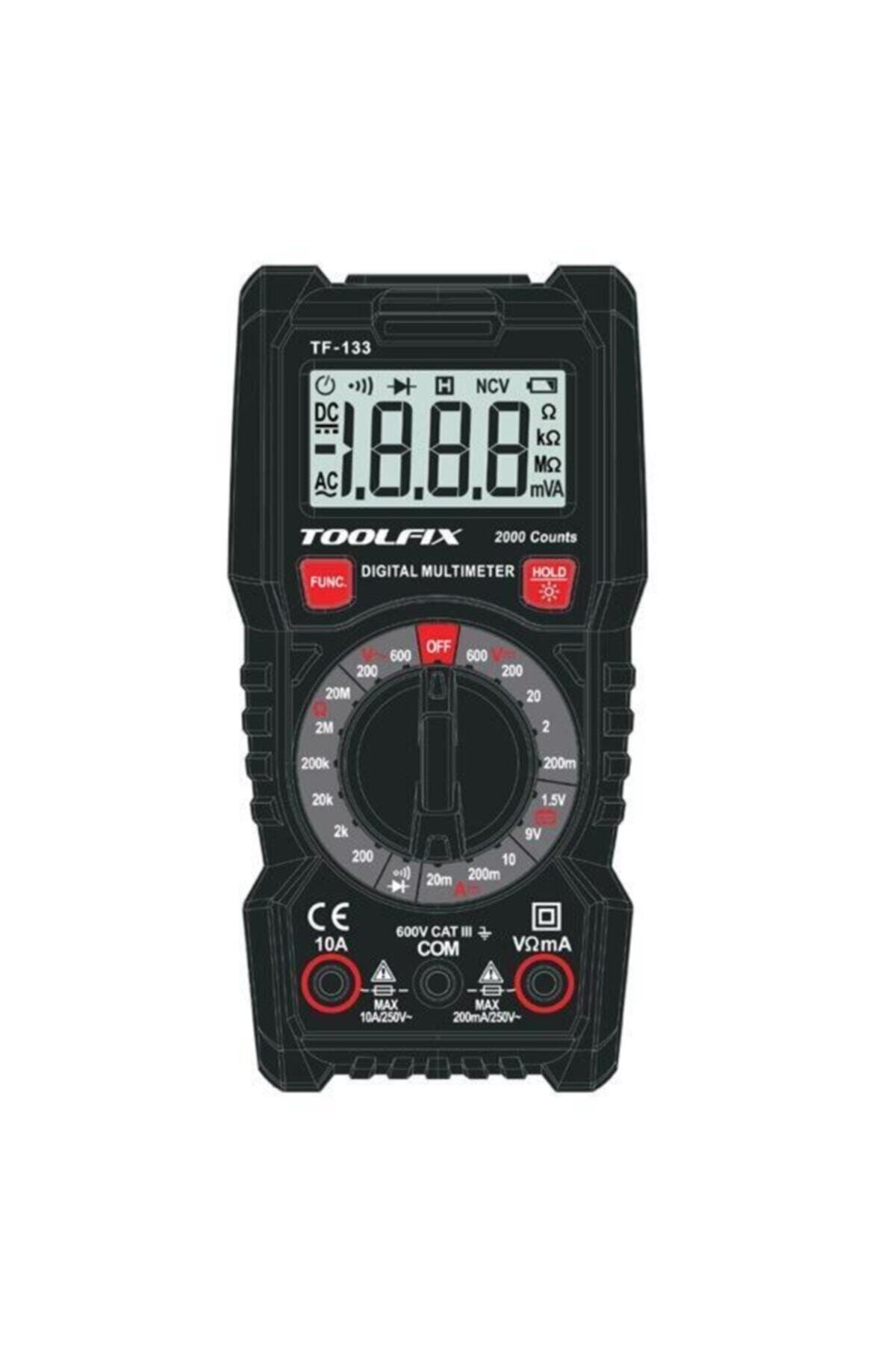 GeSi Toolfıx Tf-133 Işıklı Dijital Multimetre Ölçü Aleti