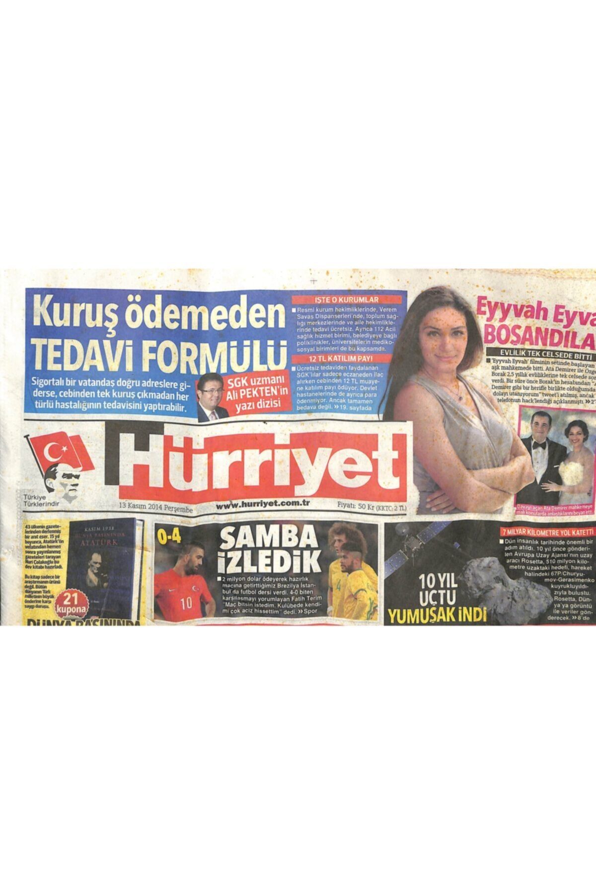 Gökçe Koleksiyon Hürriyet Gazetesi 13 Kasım 2014 Işçiyi Korumayana Kamu Ihalesi Yok Dünya Basınında Atatürk