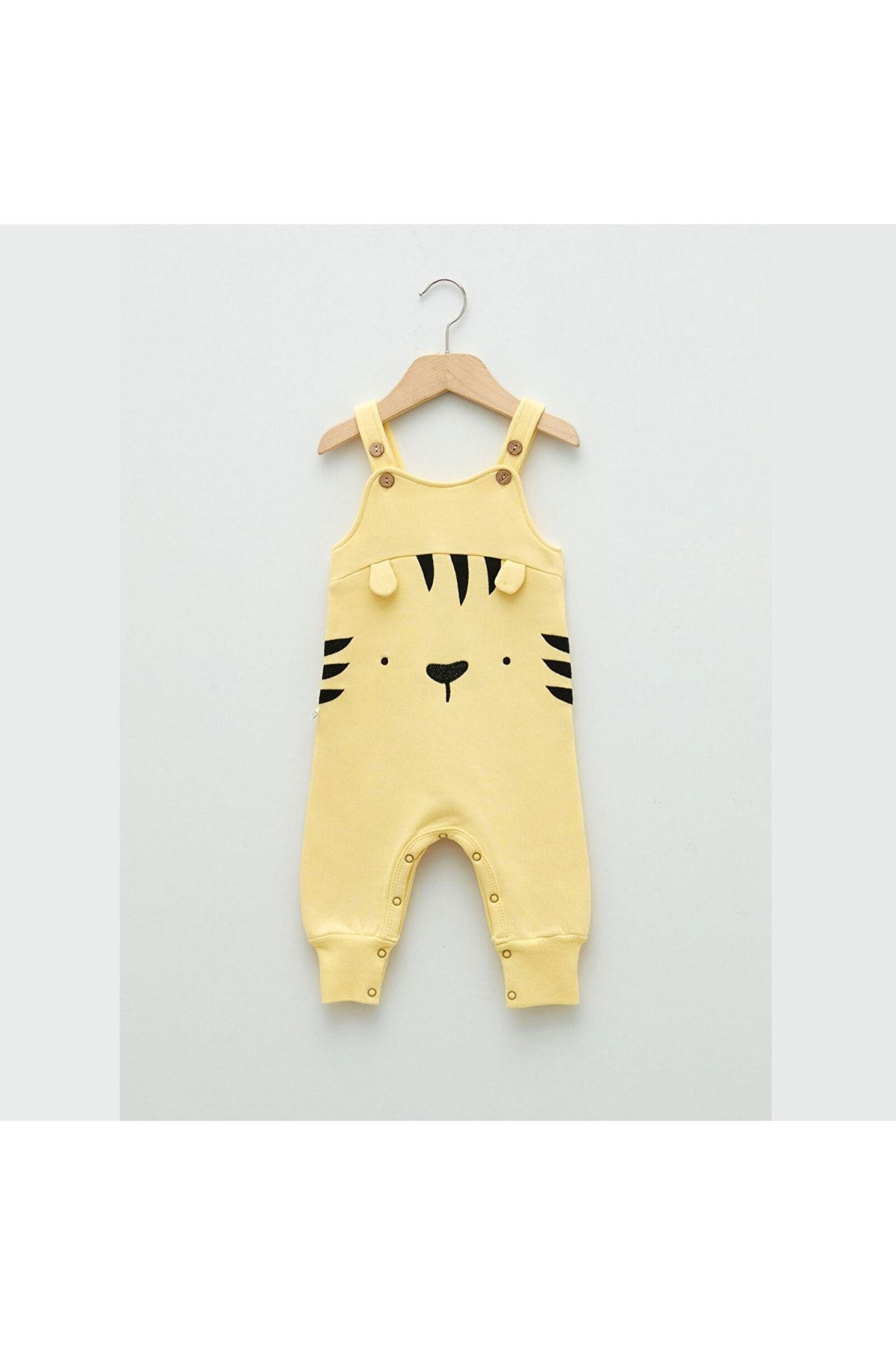 Organicera U5030001 Organik Kedi Nakışlı Salopet Tulum,sarı