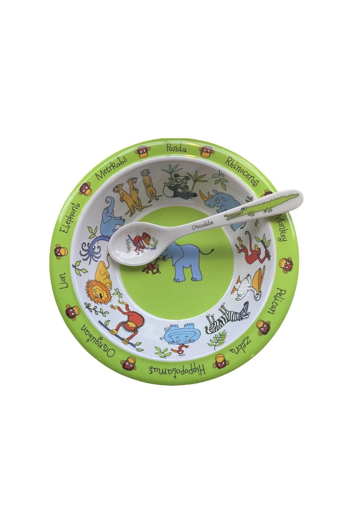 Tyrrell Katz Melamin Mama Tabağı Ve Mama Kaşığı Set Jungle