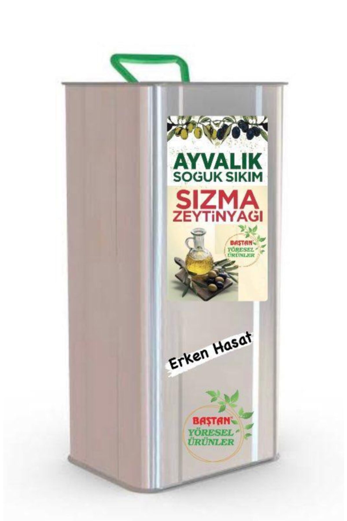 Baştan Yöresel Ürünler ‘baştan Birlik’ Ayvalık Soğuk Sıkım Erken Hasat 0.8 Asit Zeytinyağı 5litre
