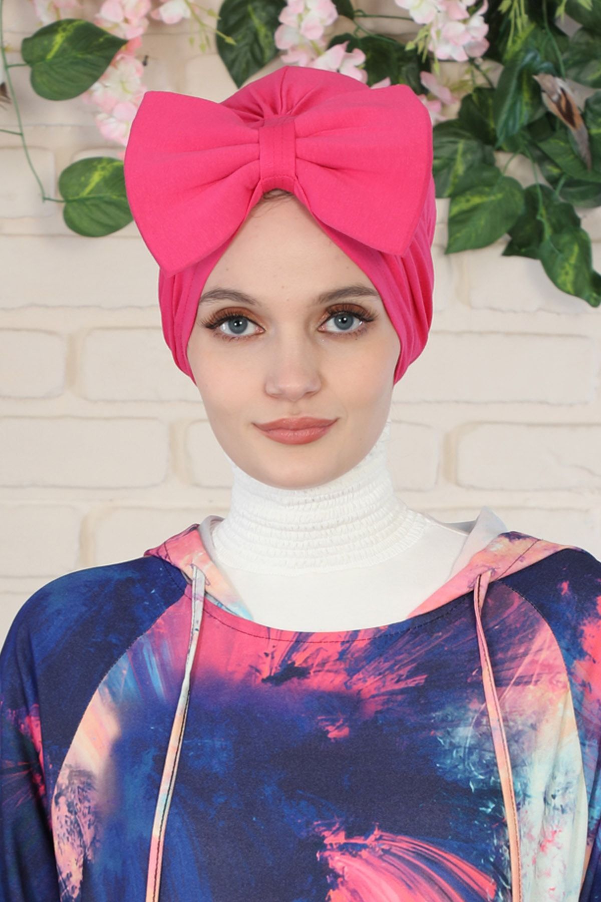 Biriz Moda Dev Fiyonklu Bone Fuşya