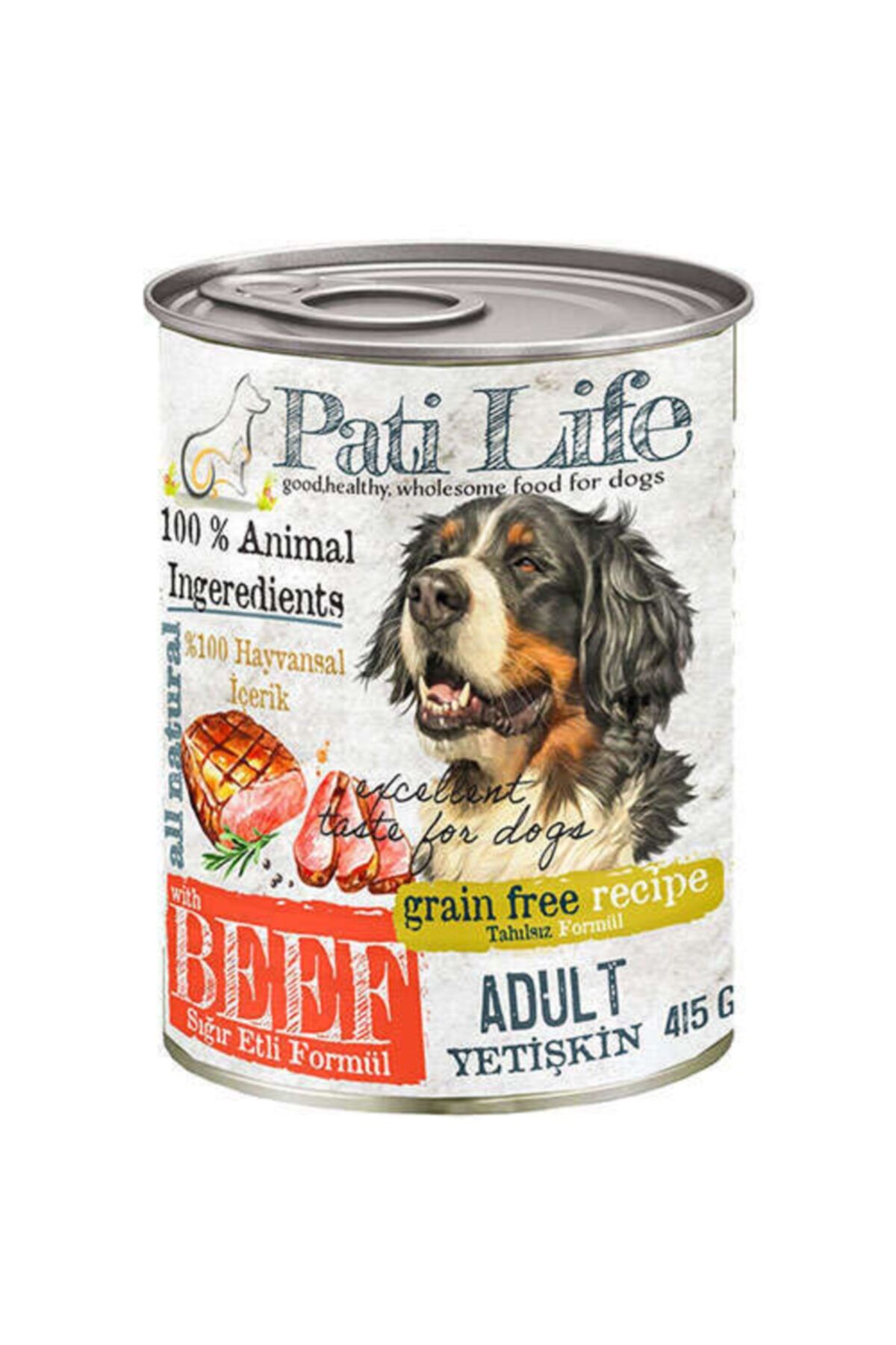 Pati Life Beef Sığır Etli Tahılsız Köpek Konservesi 415 Gr