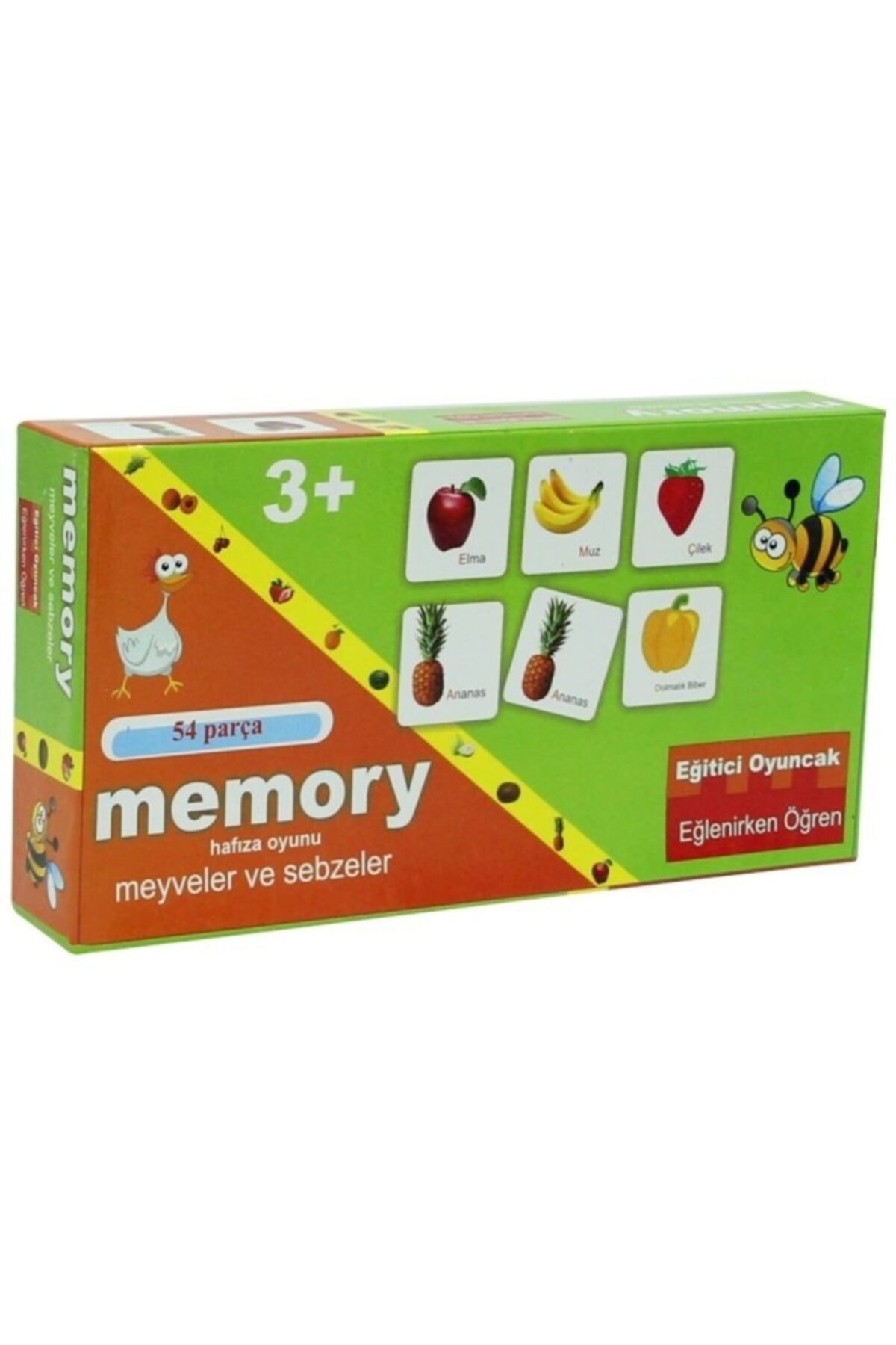 Burnis Toy Toys Memory 54 Parça Meyve Ve Sebzeler Hafıza Oyunu Fırsat