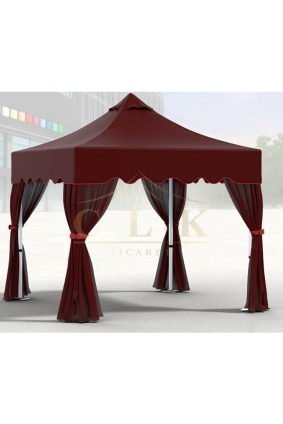 CLK Garden Clk 3x3 40 Mm Garden Katlanabilir Tente Bahçe Çadırı Bordo