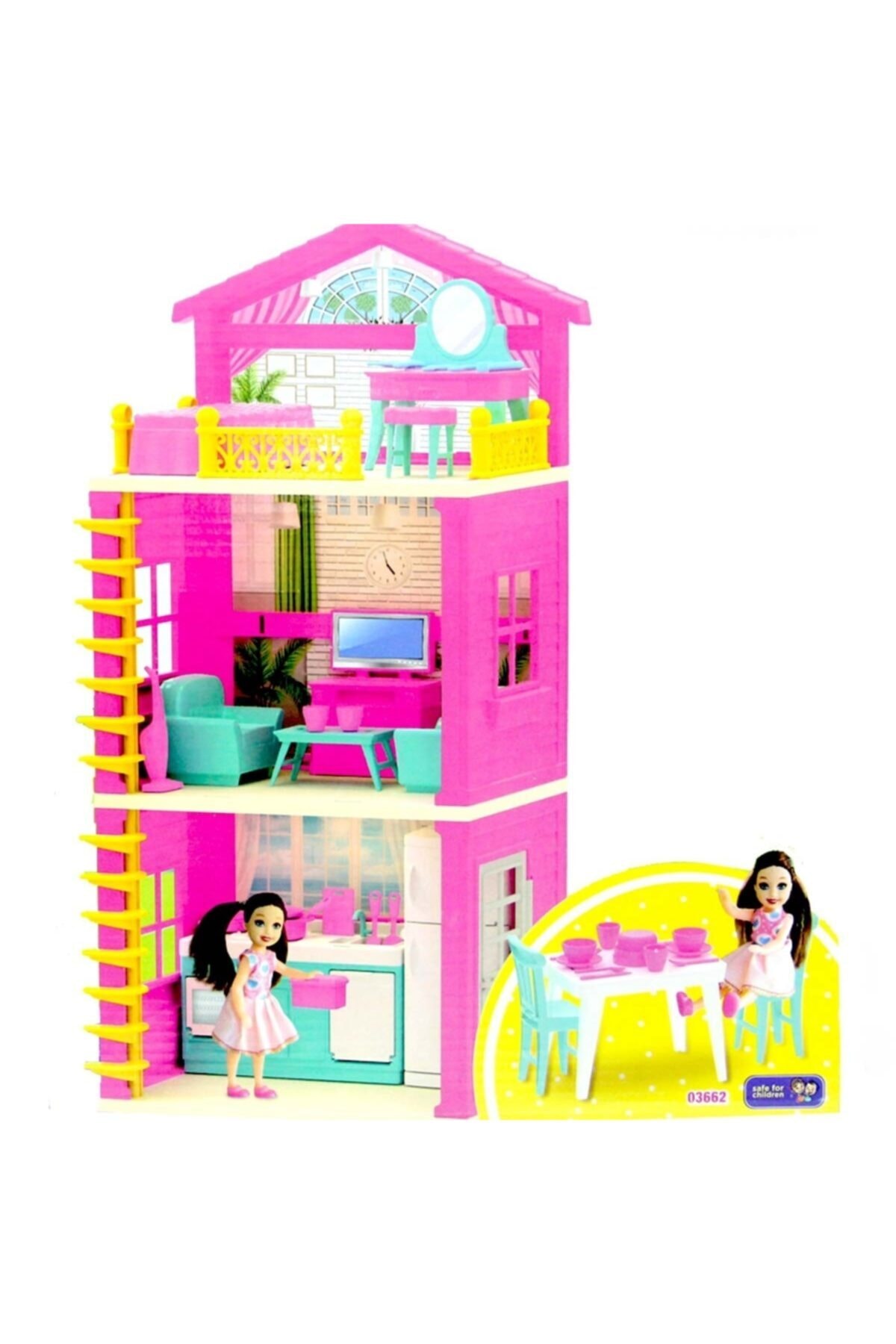 Burnis Toy Lina Oyuncak Lola'nın 3 Katlı Ev Seti 5