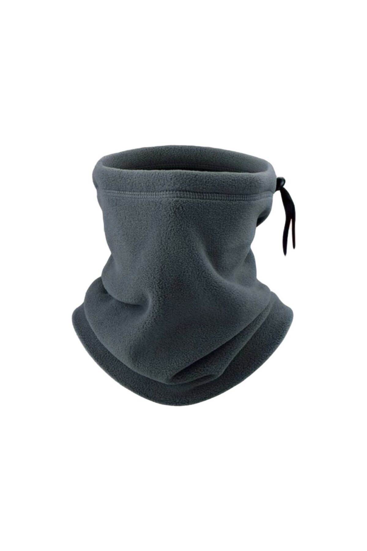 Orçun Özkarlıklı Çok Amaçlı Kışlık Polar Siyah Boyunluk Bere Şapka