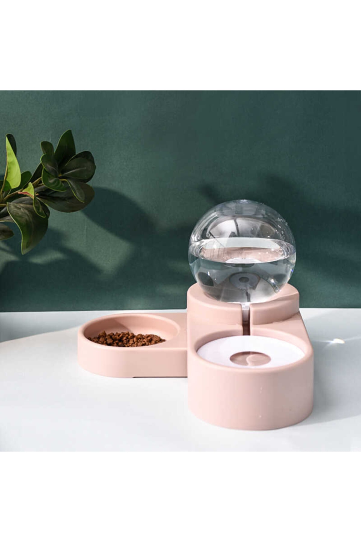 CENTRAL ELEKTRONIC MARKETING Mikopet Round Kedi Köpek Mama Su Kabı-pembe