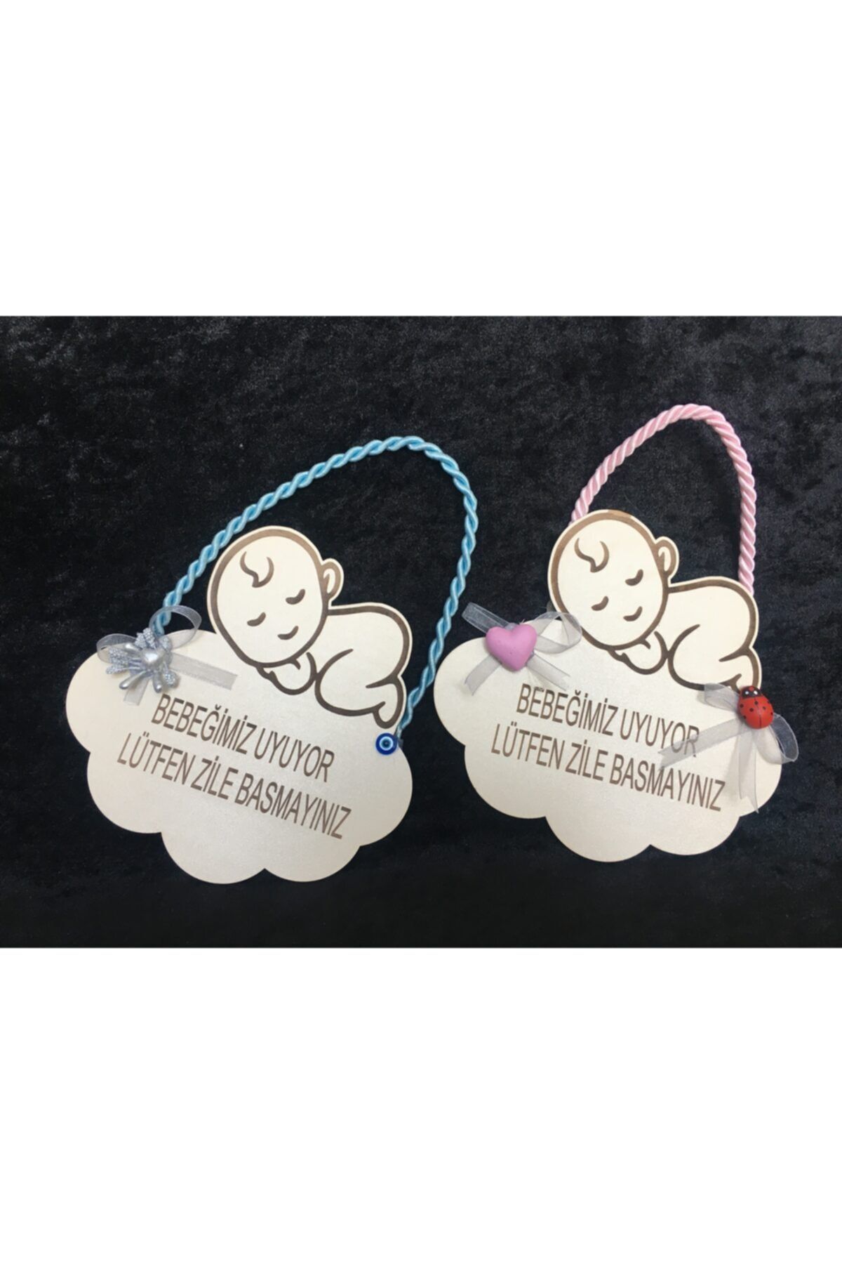 BiDünya Bebek Uyuyor Uyarılı Kapı Süsü