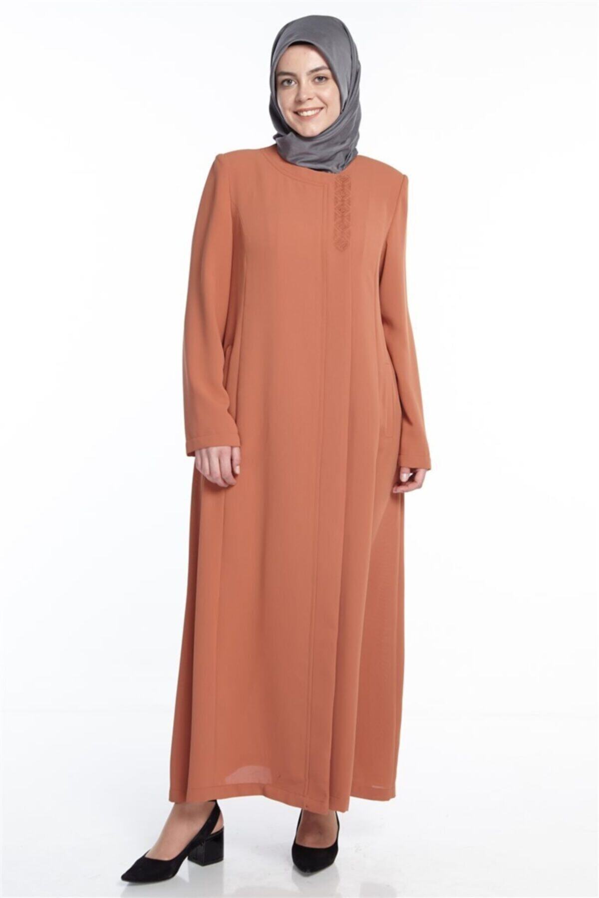 Tuğba Kruvaze Kapama Tarçın Pardesü