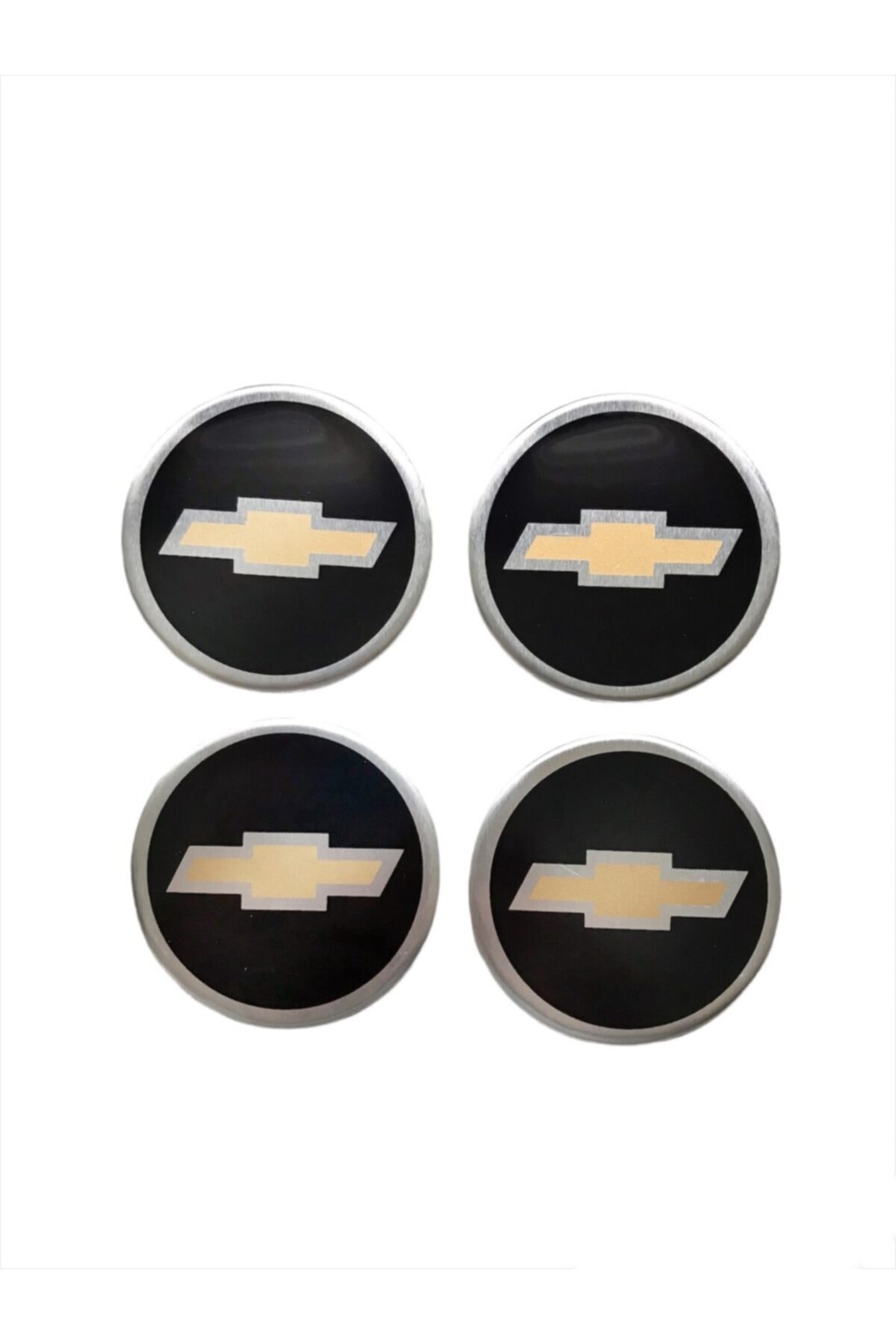 CMS OTO AKSESUAR Chevrolet  Uyumlu Jant Göbeği Jant Göbek Arması Sticker 4'lü Set 60mm