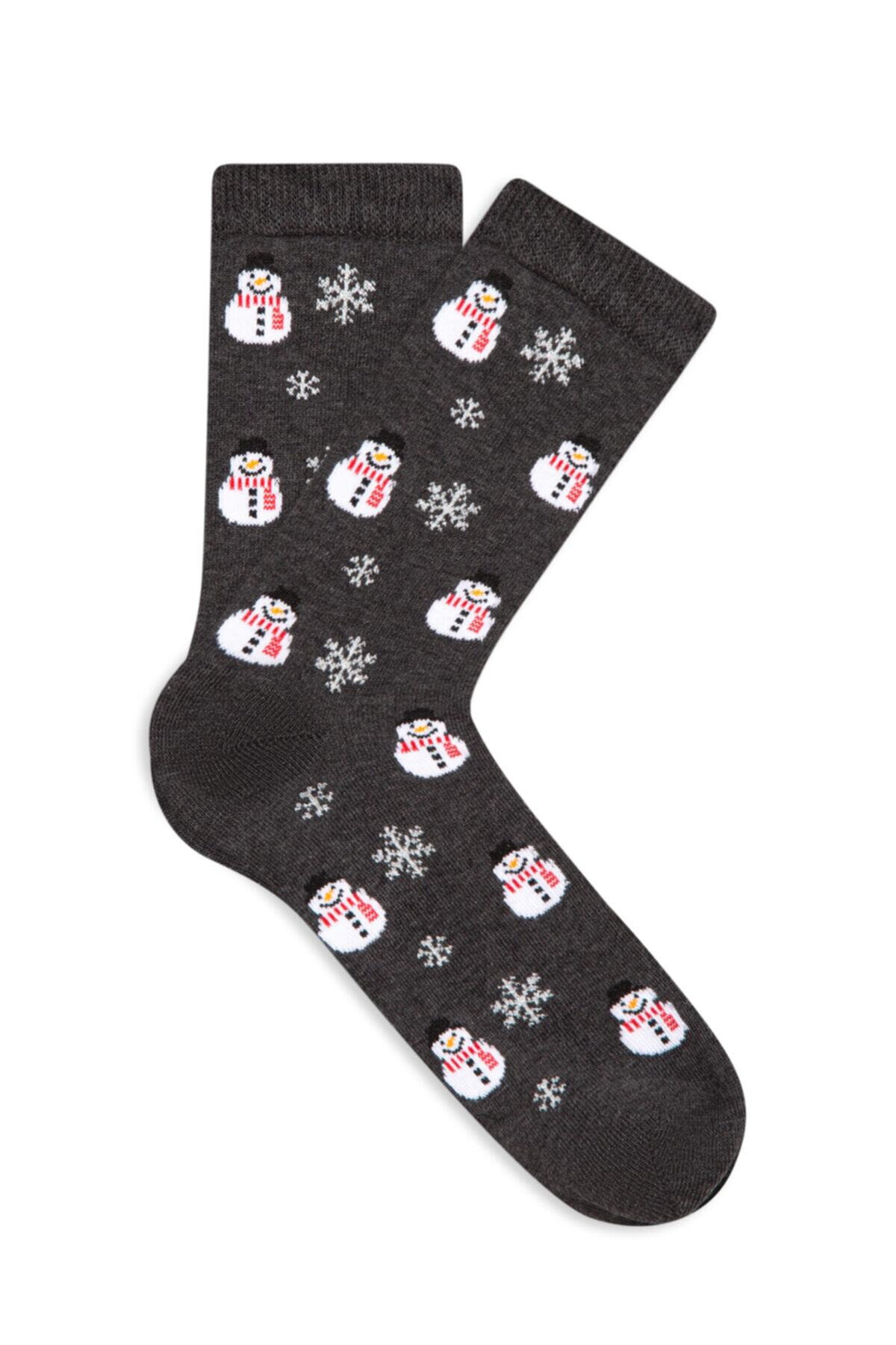 Mavi Yılbaşı Temalı Çorap 198704-34329