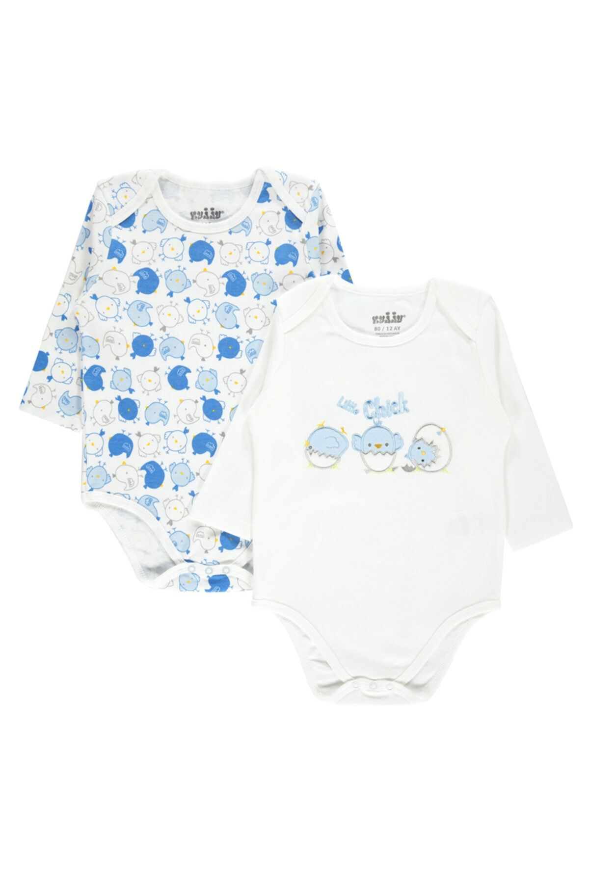 Civil Baby Penye 2'li Çıtçıtlı Badi 3-9 Ay Mavi