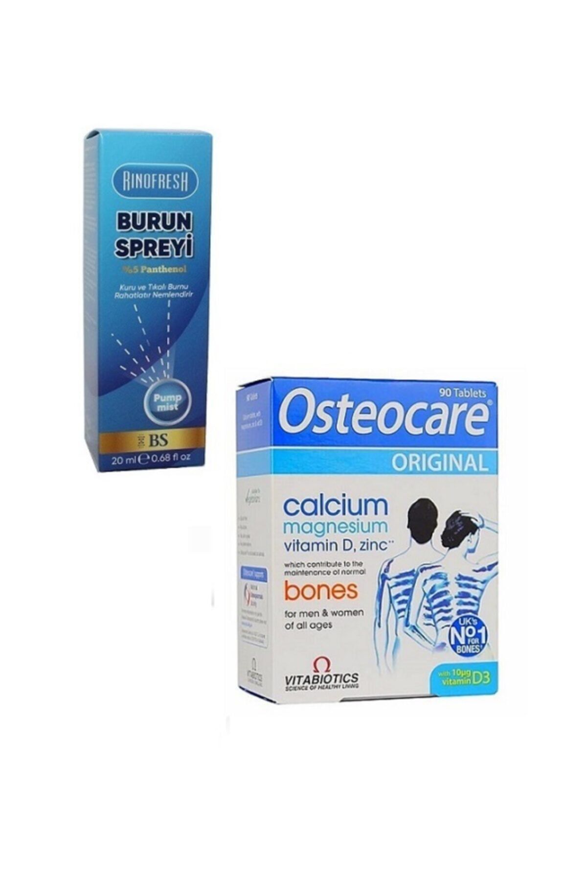 Ostecare Panthenol Burun Spreyi 20 Ml+ Kalsiyum, Magnezyum, Vitamin D3, Çinko 90 Tablet