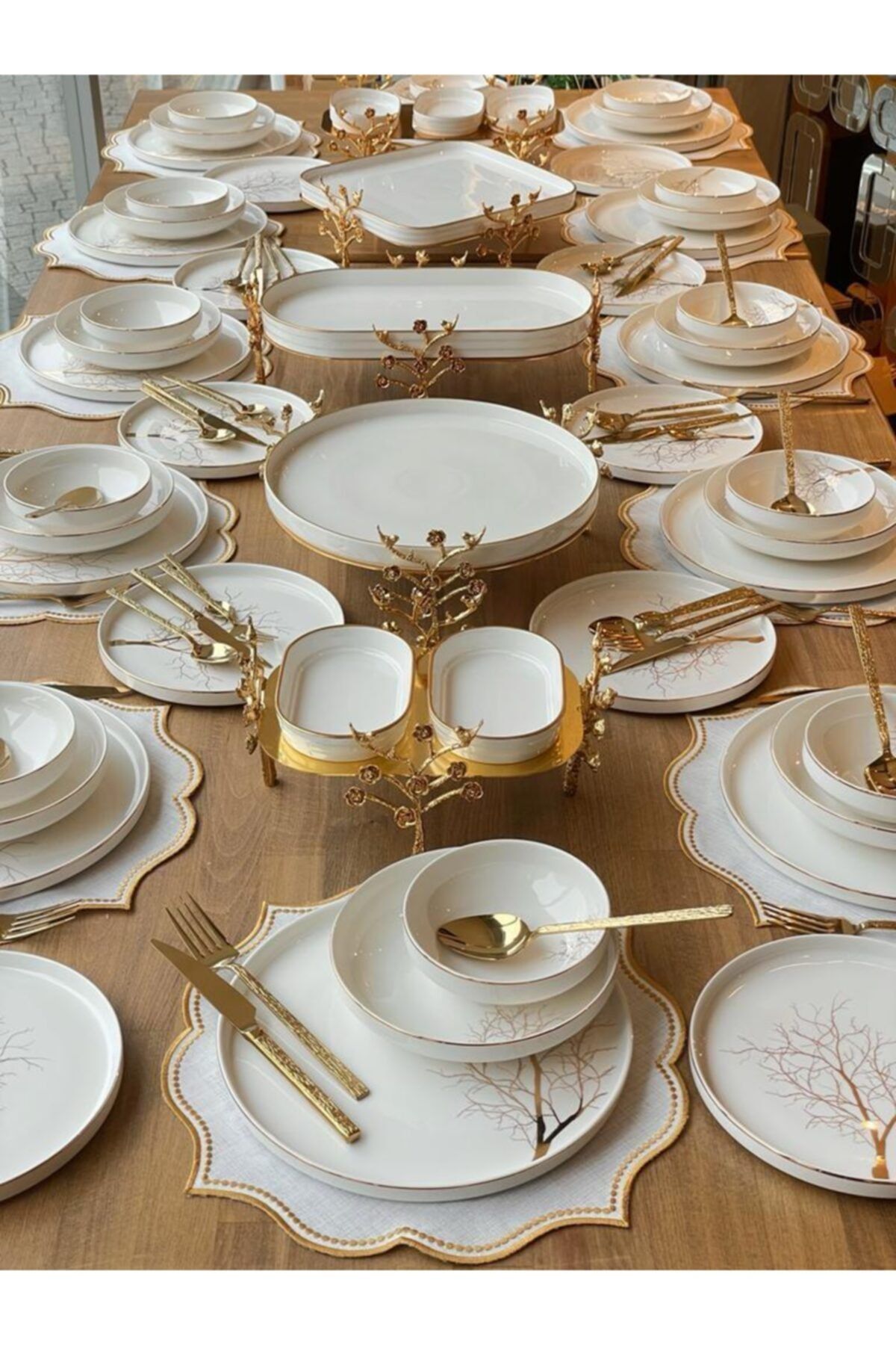 ROSSEV Yemek Takımı Modern Arbol 157 Parça 12 Kişilik