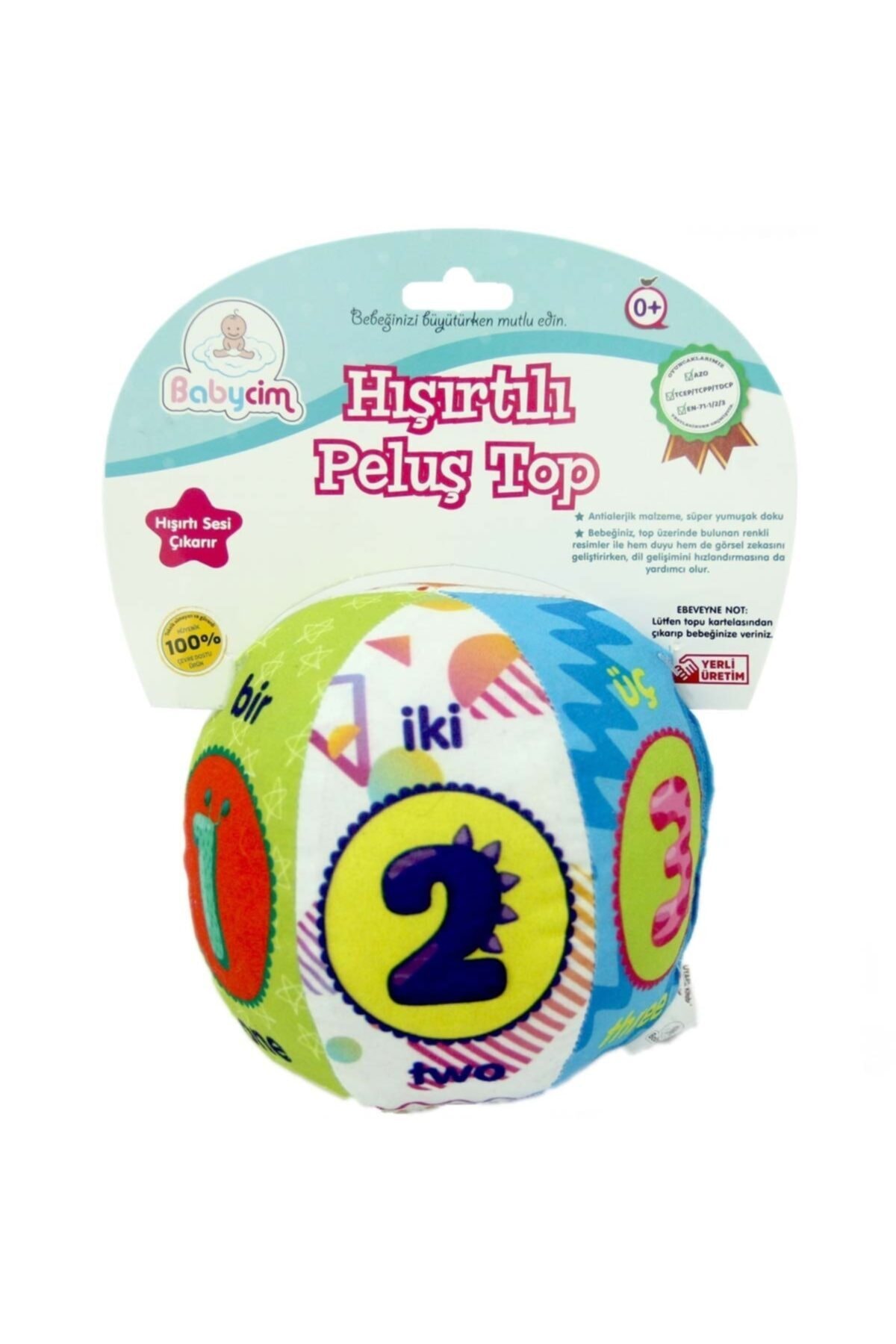 Burnis Toy Babycim Peluş Çıngıraklı Top 12cm Fırsat