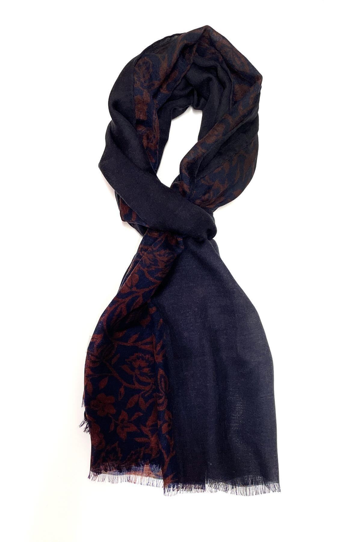 Kravatkolik Arlotta Style Kahverengi Siyah Kaşmir Kaşkol K367