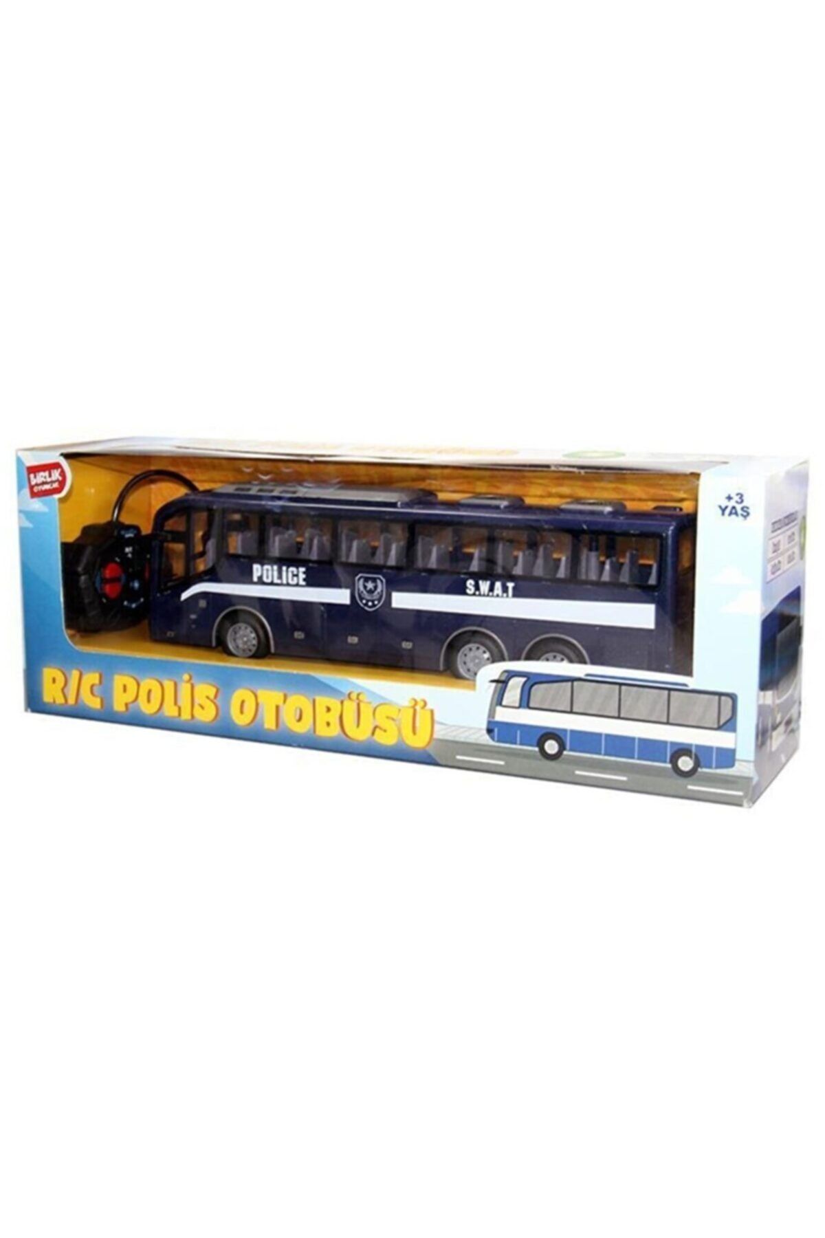 Burnis Toy Trend 1:30 Pilli Kumandalı Polis Otobüsü Fırsat