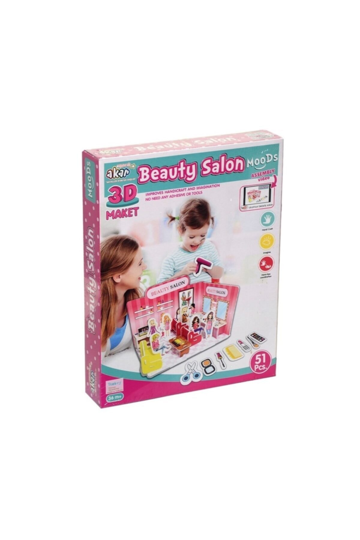 Burnis Toy Kampanya Güzellik Salonu Maket 3 Boyutlu Puzzle Fırsat
