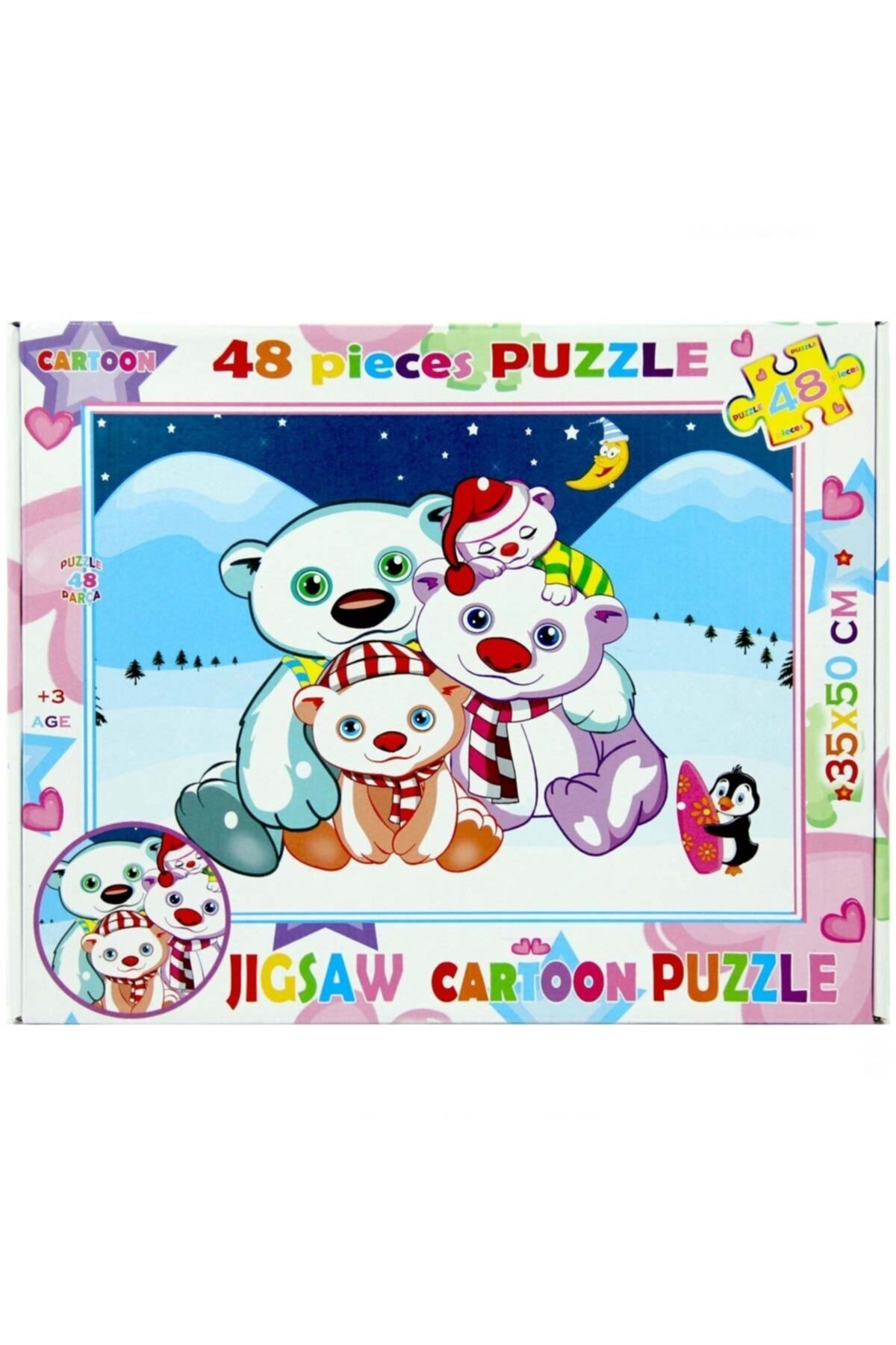 Burnis Toy Kampanya Jigsaw Cartoon Puzzle 48 Parça Fırsat