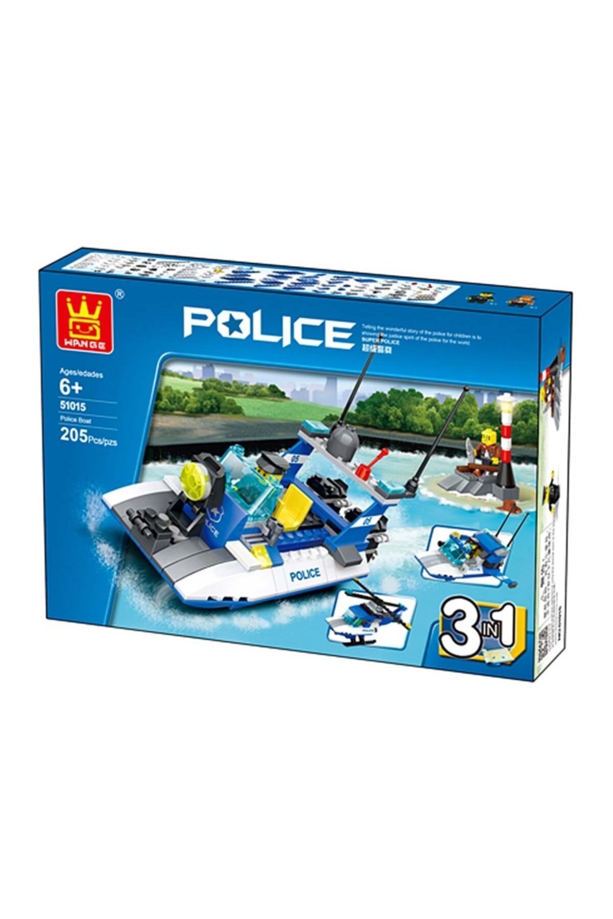 Burnis Toy Kampanya Wange Sahil Güvenlik Takip Botu 205 Parça Fırsat