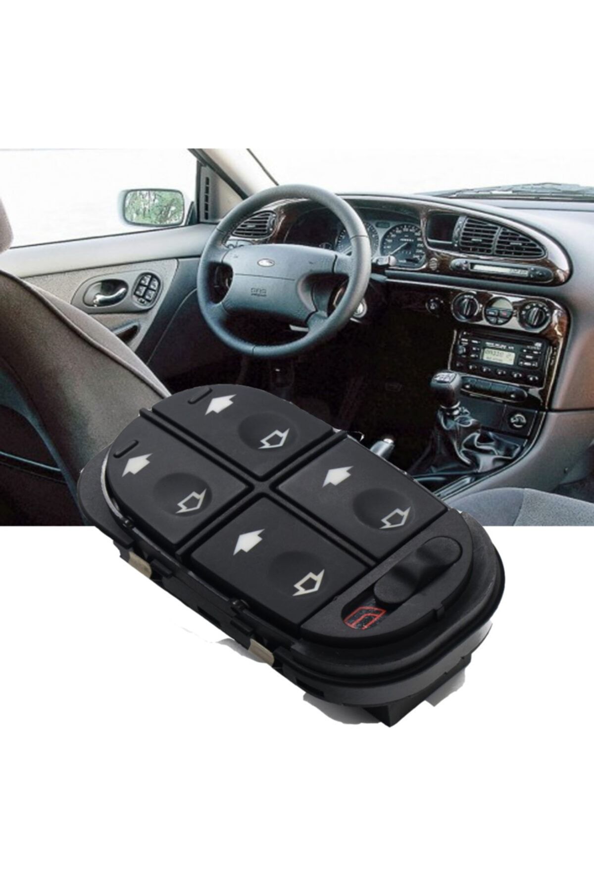 CRN Ford Mondeo Uyumlu Dörtlü Cam Düğmesi 1993 1996