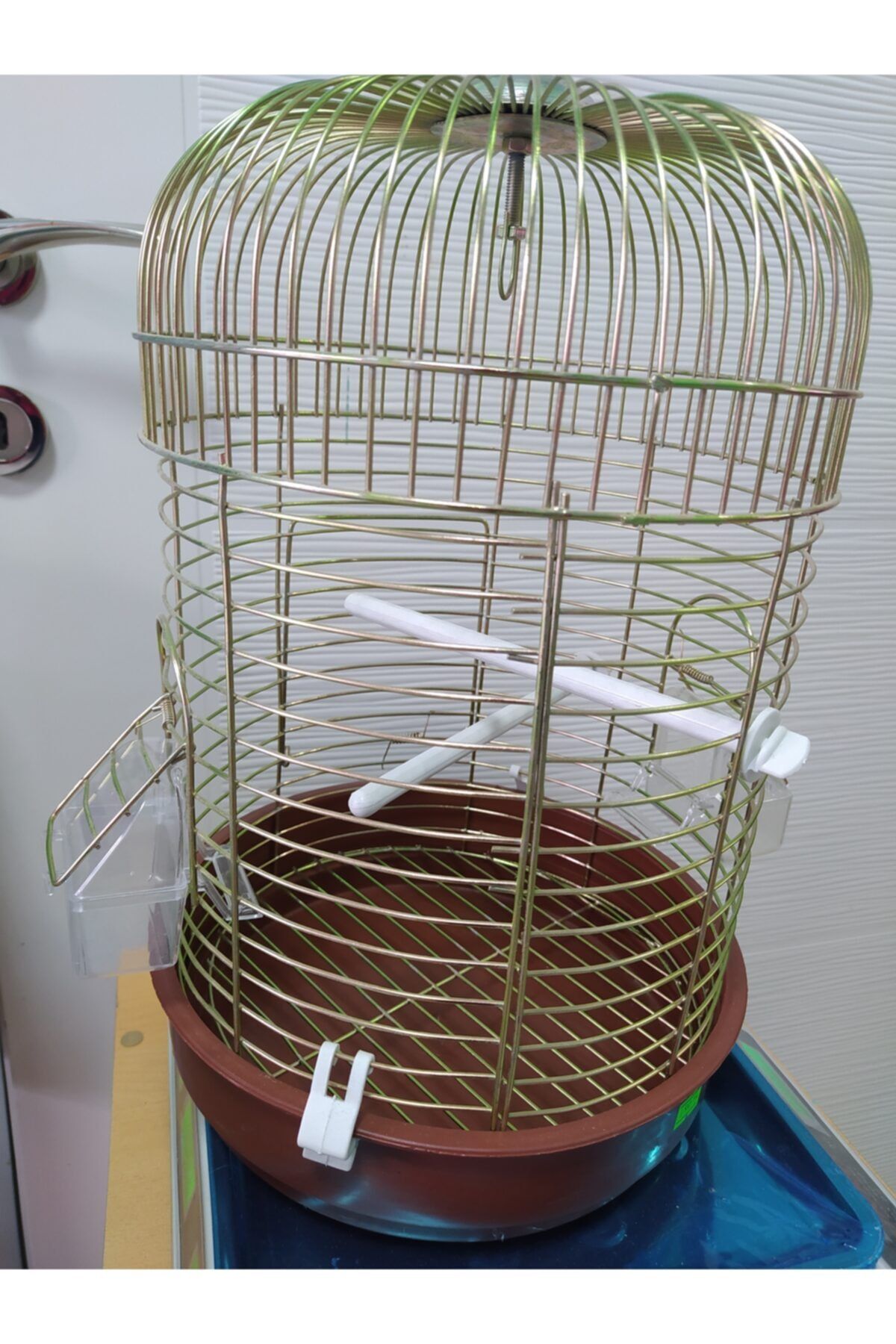 pet Silindir Pirinç Kafes Yükseklik 35 Cm , En 25 Cm